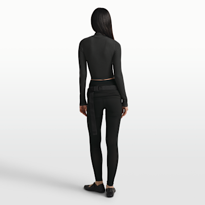 NikeSKIMS verkürzte Jacke mit durchgehendem Reißverschluss und nahtlosem Rippmaterial (Damen)