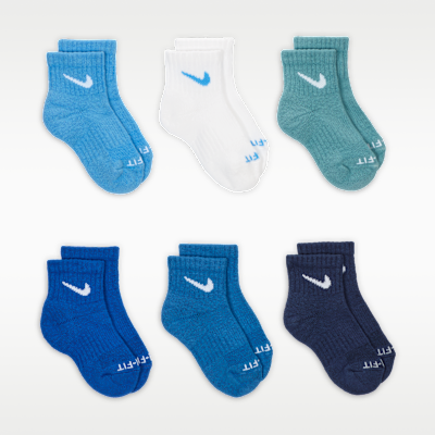 Nike Dri-FIT Performance Basics Little Kids' Ankle Socks (6 Pairs)