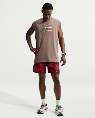 Nike Miler Men's Dri-FIT 18cm (approx.) Brief-Lined Printed Running Shorts