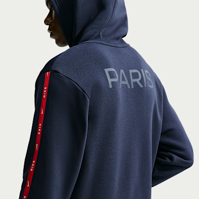 Nike Paris Saint-Germain City Side Nike Tam Boy Fermuarlı Erkek Fleece Futbol Kapüşonlu Sweatshirt görsel 2