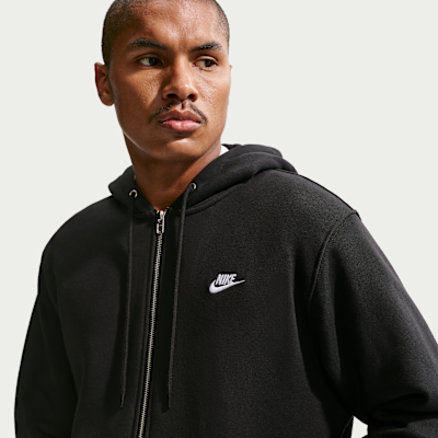 Nike Club Tam Boy Fermuarlı Fleece Erkek Kapüşonlu Üstü görsel 3