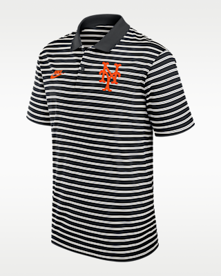 Мужские  New York Mets Cooperstown Striped Victory Nike Dri-FIT MLB Polo