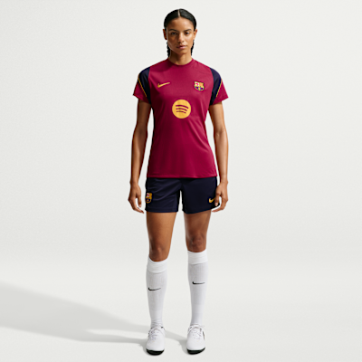 Nike FC Barcelona Strike Nike Dri-FIT Kısa Kollu Kadın Futbol Üstü görsel 4