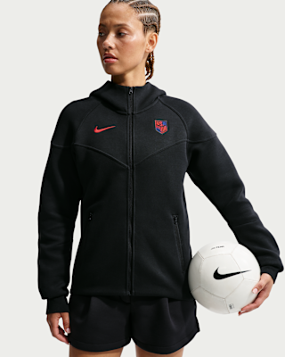Женское худи USMNT Tech Fleece Windrunner Nike Soccer Full-Zip Hoodie для бега