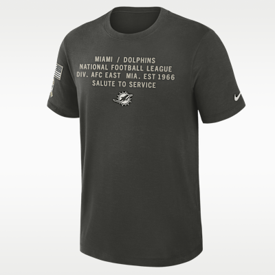Playera Nike Dri-FIT de la NFL para hombre Miami Dolphins Salute to Service Slub