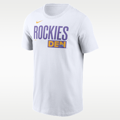 Playera Nike de la MLB para hombre Colorado Rockies City Connect Wordmark