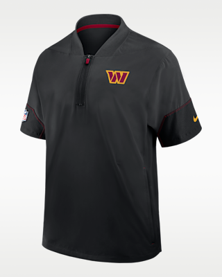 Мужская куртка Washington Commanders Sideline Coach Nike NFL 1/2-Zip Short-Sleeve Hooded