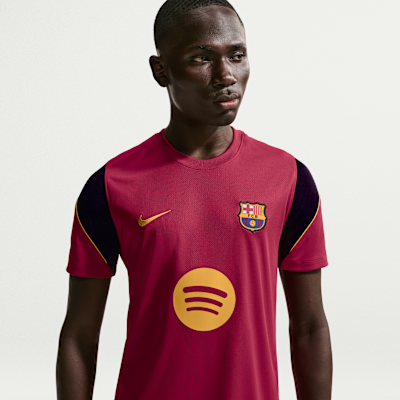 Nike FC Barcelona Strike Nike Dri-FIT Kısa Kollu Erkek Futbol Üstü