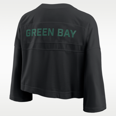 Green Bay Packers Wide Receiver Jersey Fashion Women's Nike Dri-FIT NFL Cropped Top