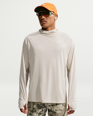 Мужские Nike ACG "Solar Chase" Dri-FIT UV Protection Hooded Trail Top для бега