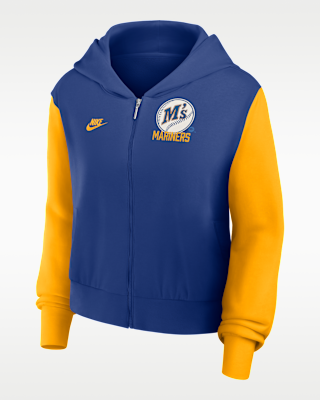Женское худи Seattle Mariners Cooperstown Nike MLB Full-Zip Hoodie