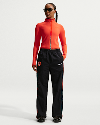 Женские  Chelsea FC Windrunner Nike Soccer High-Waisted Open-Hem Pants для бега