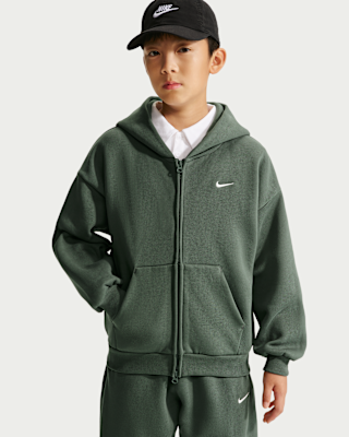 Детское худи Nike Sportswear Solo Swoosh Big Kids' Fleece Full-Zip Hoodie