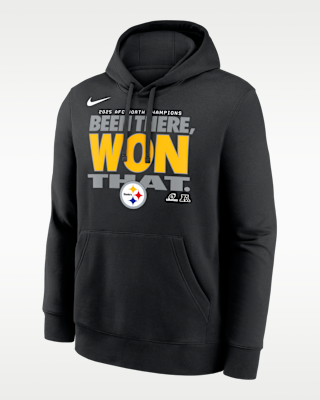Мужское худи Pittsburgh Steelers 2025 AFC North Champions Trophy Nike NFL Pullover Hoodie