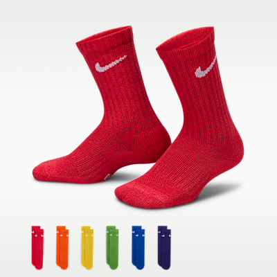 Nike Dri-FIT Performance Basics Younger Kids' Crew Socks (6 Pairs)