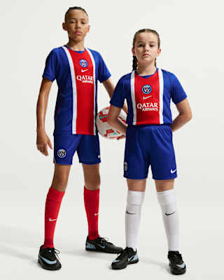 Детские шорты Paris Saint-Germain 2026/27 Stadium Home Big Kids' Nike Dri-FIT Soccer Replica Shorts