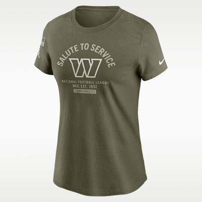 Playera Nike de la NFL para mujer Washington Commanders Salute to Service Sideline