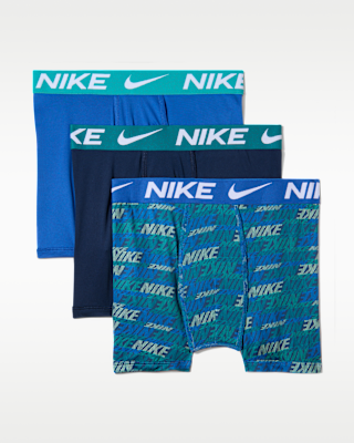 Женские  Nike Big Kids' Dri-FIT Micro Print Boxer Briefs (3-Pack)