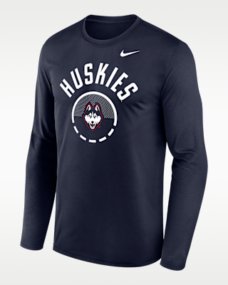 Мужская футболка UConn Basketball Shoot Around Legend Nike Dri-FIT College Long-Sleeve для баскетбола