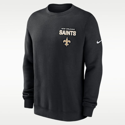New Orleans Saints Draw Block Club Men's Nike NFL Pullover Crew
