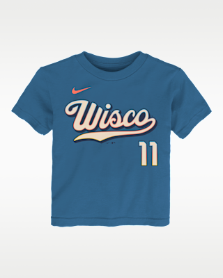 Детская футболка Jackson Chourio Milwaukee Brewers City Connect Toddler Nike MLB