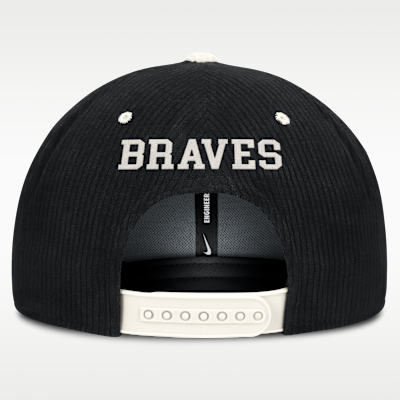 Gorra Nike de la MLB ajustable para hombre Atlanta Braves Pro