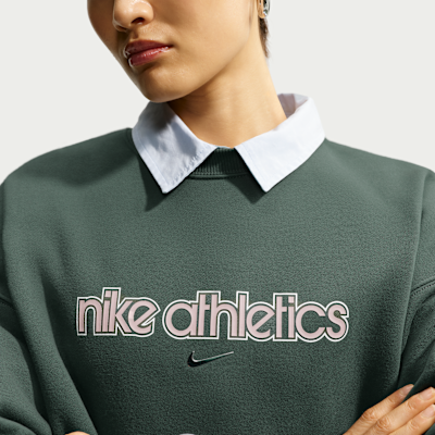 Nike Studio Fleece Orta Kalınlıkta Oversize Kadın Crew Üst