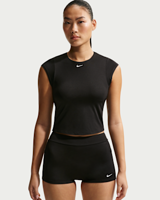 Женская кепка Nike Swim Effortless Essential Cap Sleeve Swim Top