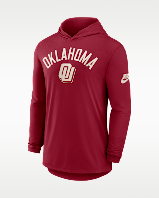 Мужская футболка Oklahoma Legacy Arch Nike Dri-FIT College Long-Sleeve Hooded