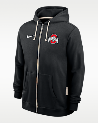 Мужское худи Ohio State Sideline Nike Dri-FIT College Full-Zip Hoodie