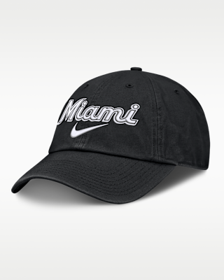 Мужские  Miami Marlins Primetime Club Nike MLB Unstructured Adjustable Hat