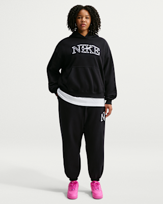 Женские  Nike Studio Fleece Medium Weight Oversized Cuffed Logo Pants