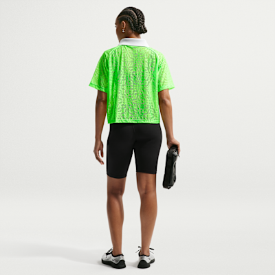 Nike Sportswear Bol Kesimli Dantelli Polo Jarse Kadın Üstü görsel 5