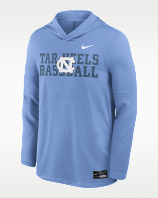 Мужские  North Carolina Dugout Nike Dri-FIT College Long-Sleeve Hooded Top