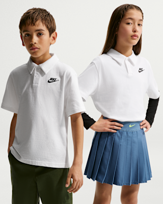 Детские шорты Nike Sportswear Club Big Kids' Knit Short-Sleeve Polo