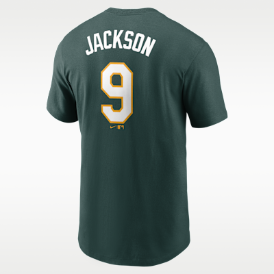 Playera Nike de la MLB para hombre Reggie Jackson Athletics Cooperstown Fuse