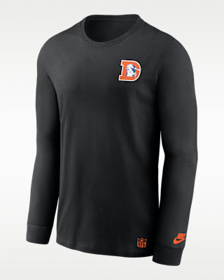 Мужская футболка Denver Broncos Double Rewind Nike Dri-FIT NFL Long-Sleeve