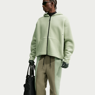 Nike Tech Renk Bloklu Açık Paçalı Fleece Erkek Eşofman Altı görsel 4