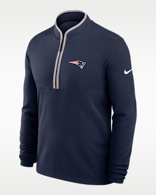 Мужские  New England Patriots Logo Victory Nike Dri-FIT NFL 1/2-Zip Long-Sleeve Top