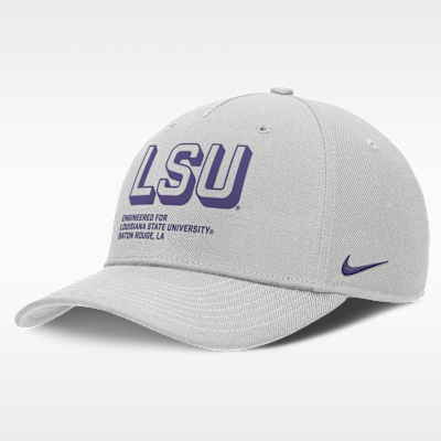Gorra universitaria Nike ajustable para hombre LSU On-Field Primetime Rise