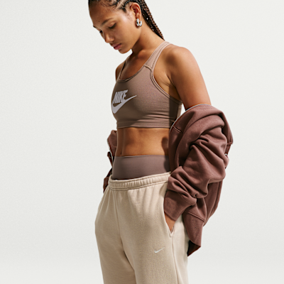 Nike Studio Fleece Orta Kalınlıkta Normal Belli Açık Paçalı Kadın Eşofman Altı görsel 4