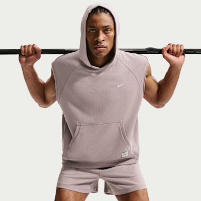 Felpa Con Cappuccio Senza Maniche Uomo Muscle – Dry Fit, Leggera E Traspirante – Perfetta Per Palestra E Running – Verde Militare (M) - 2