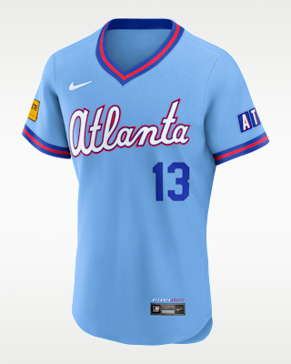 Мужские джерси Ronald Acuna Jr. Atlanta Braves City Connect Nike MLB Authentic Jersey