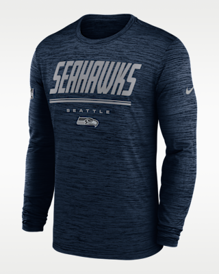 Мужская футболка Seattle Seahawks Sideline Team Issue Velocity Nike Dri-FIT NFL Long-Sleeve