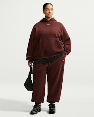 Женские  Nike Studio Fleece Medium Weight Oversized High-Rise Cuffed Pants (Plus Size)