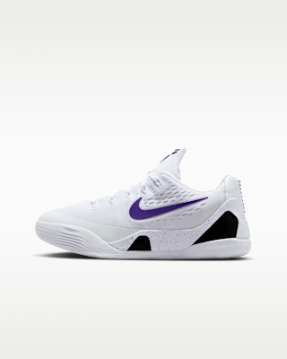 Баскетбольные кроссовки Kobe IX Big Kids для больших детей белые/фиолетовые корты