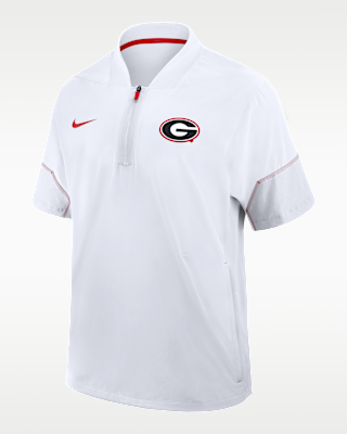 Мужская куртка Georgia Sideline Coach Nike College 1/2-Zip Short-Sleeve Hooded