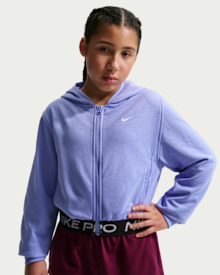 Детское худи Nike Pro Fleece Big Kids' (Girls') Dri-FIT Full-Zip Hoodie