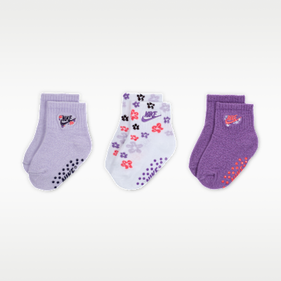 Nike Fresh Cut Baby (12–24M) Gripper Socks (3 Pairs)
