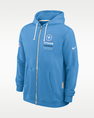 Мужское худи Tennessee Titans Sideline Standard Issue Nike Dri-FIT NFL Full-Zip Hoodie